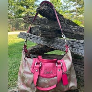 Coach Ashley Dot Art Signature Sateen Purse